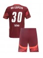 RB Leipzig Benjamin Sesko #30 Venkovní dres pro děti 2024-25 Krátký Rukáv (+ trenýrky)